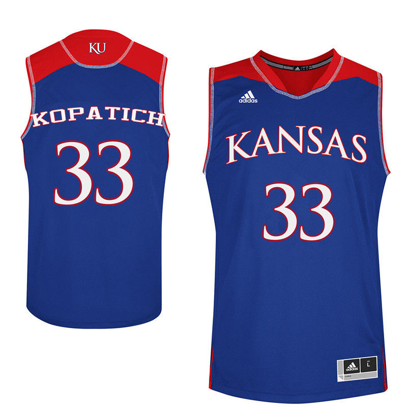 Men Kansas Jayhawks #33 Kylee Kopatich College Basketball Jerseys-Royals - Click Image to Close